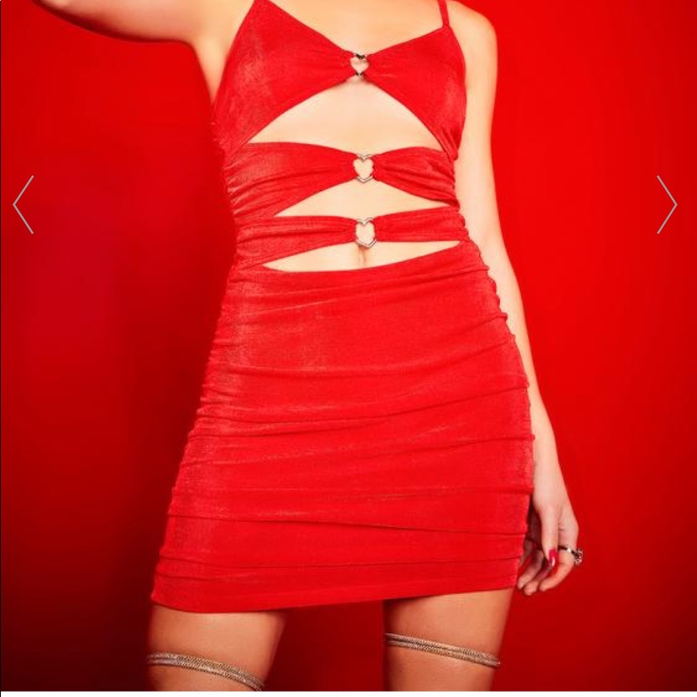 Dolls Kill Red Cutout Dress
